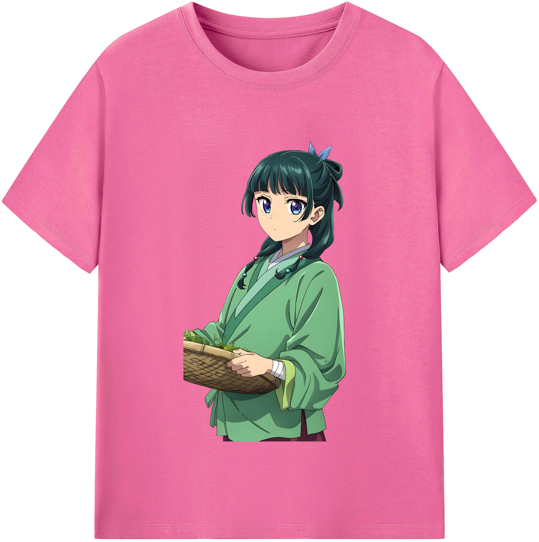 （画像用）  レディースカジュアルプリントTシャツ（綿100％）